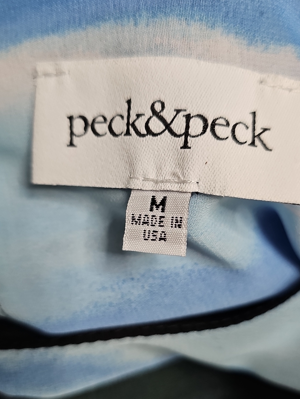 Peck & Peck Blue and Black Sheer Striped Tank - Picture 7 of 8
